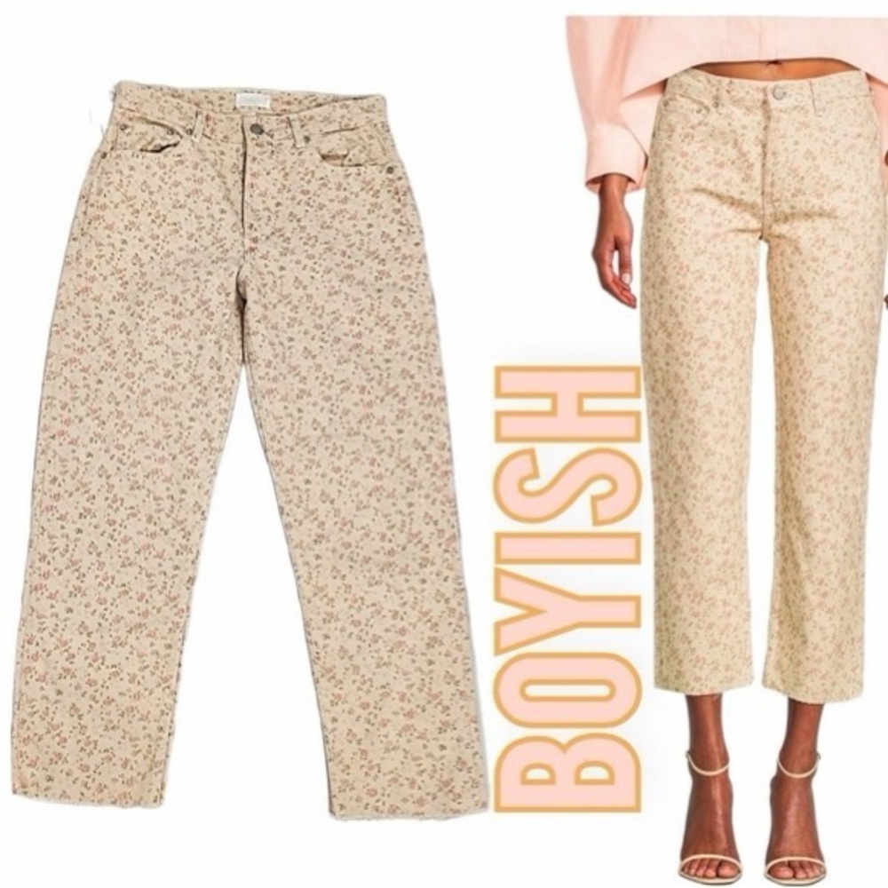 Boyish The Tommy High Rise Desert Rose Straight Cropped Jean Size 28